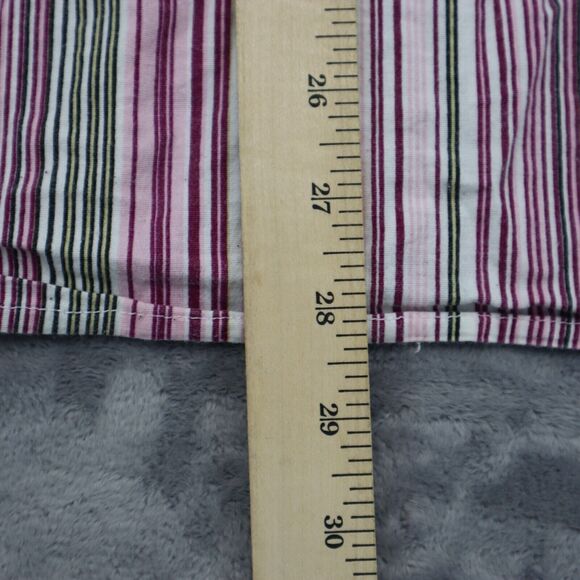 Jazzie Shirt Women 2X Pink Long Sleeve Button Up Casual Striped Plus Size - Picture 4 of 16